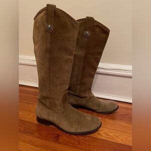 Frye Melissa Button Slate Leather Riding Boots Women’s Size 10 B